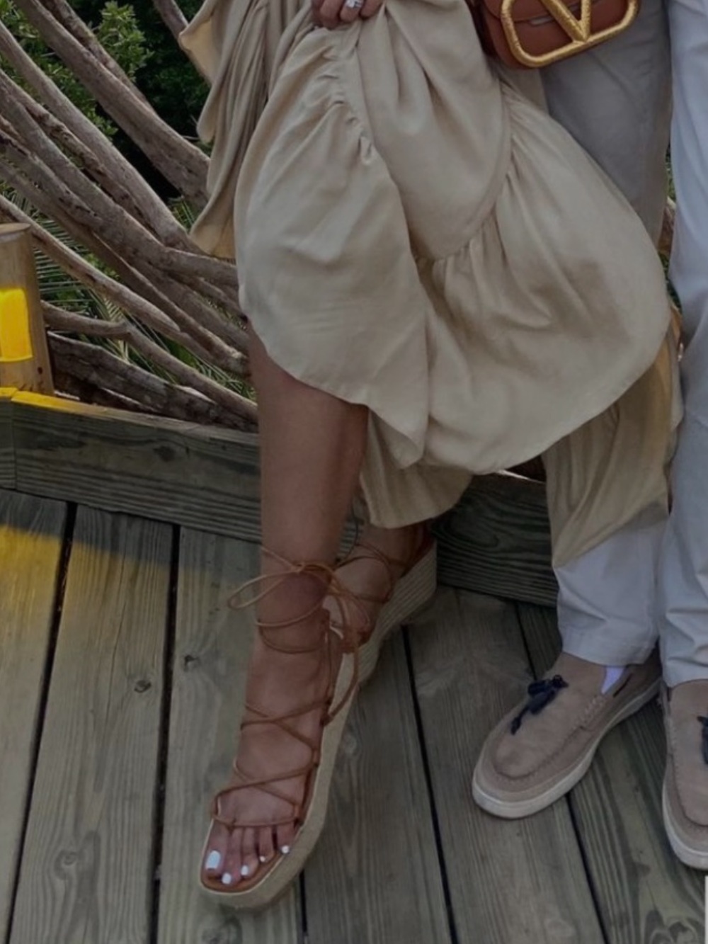 Michael Kors Mabel Leather Flatform Lace-up Sandal